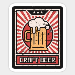 CRAFT BEER – Vintage Style Propaganda Poster Sticker